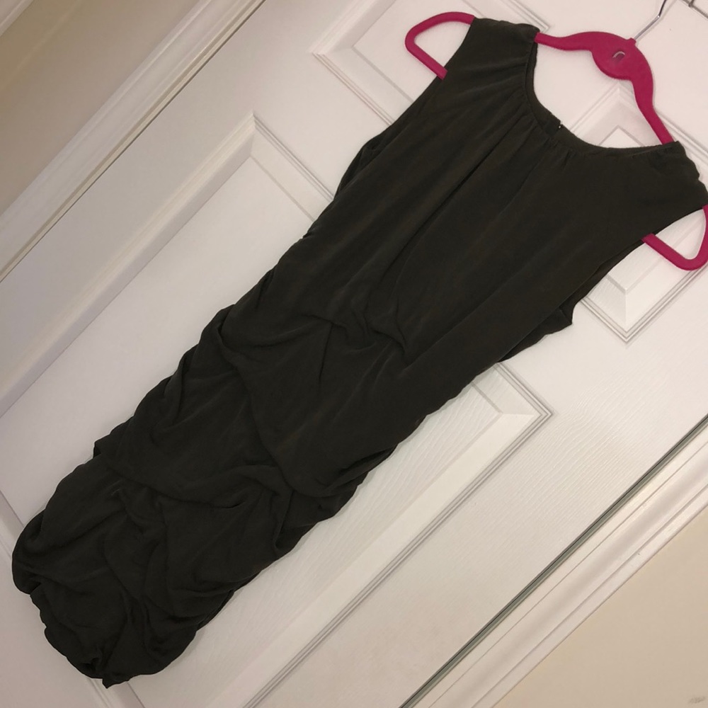 Diane von Furstenberg Hunter Green Ruched Dress